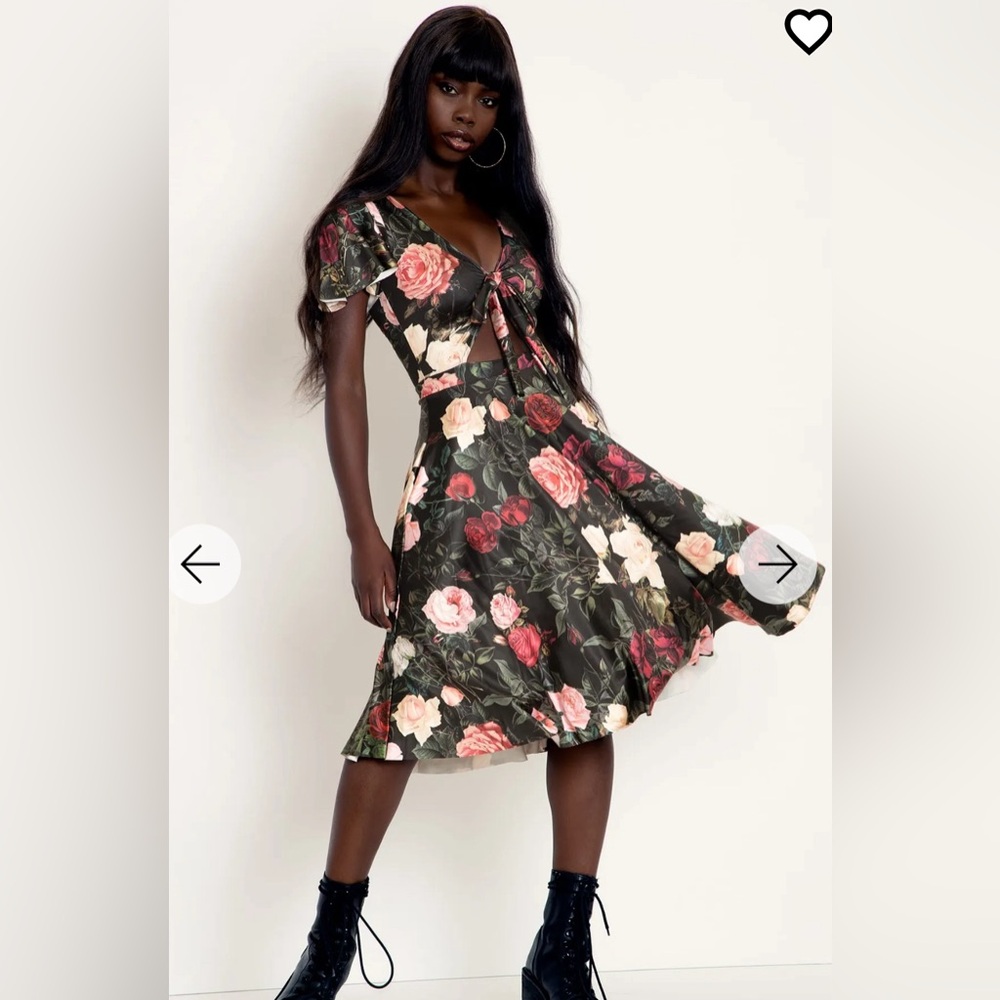Blackmilk Dark Roses Rio Midi Dress - NWOT